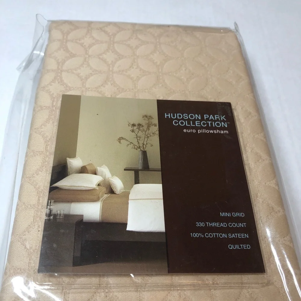 Hudson park collection  beige euro pillowsham